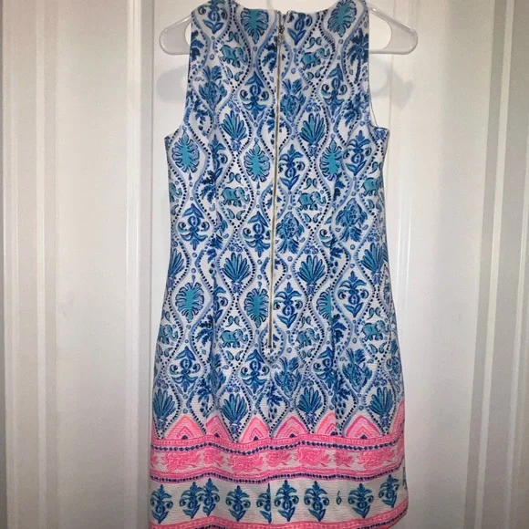 Lilly Pulitzer Mila Stretch Shift Dress Isle of Tile Size 2 - Picture 4 of 5